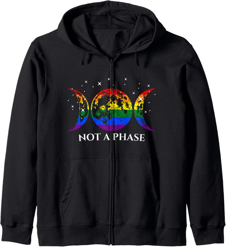 Lustige LGBT Pride Flagge Not A Phase Kapuzenjacke