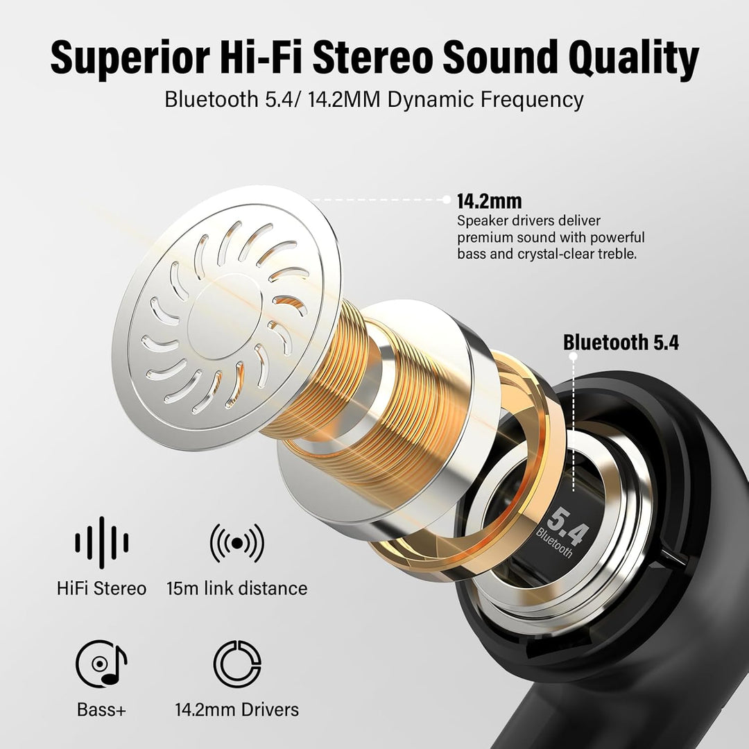 AI Kopfhörer Übersetzer, 3-in-1 Sprachübersetzer Kopfhörer 144 Sprachen mit 200+ AI Bewerbungen, 48H