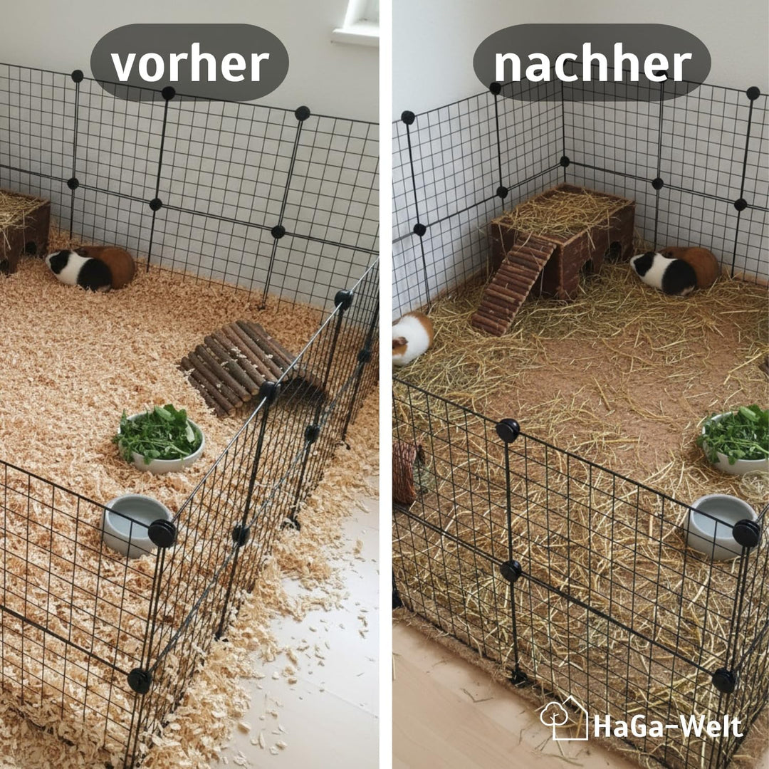 HaGa® Hanfmatte 500 g/m² in 0,65m x 5m | Nachhaltige Einstreu Unterlage für Kleintierheim | Atmungsa