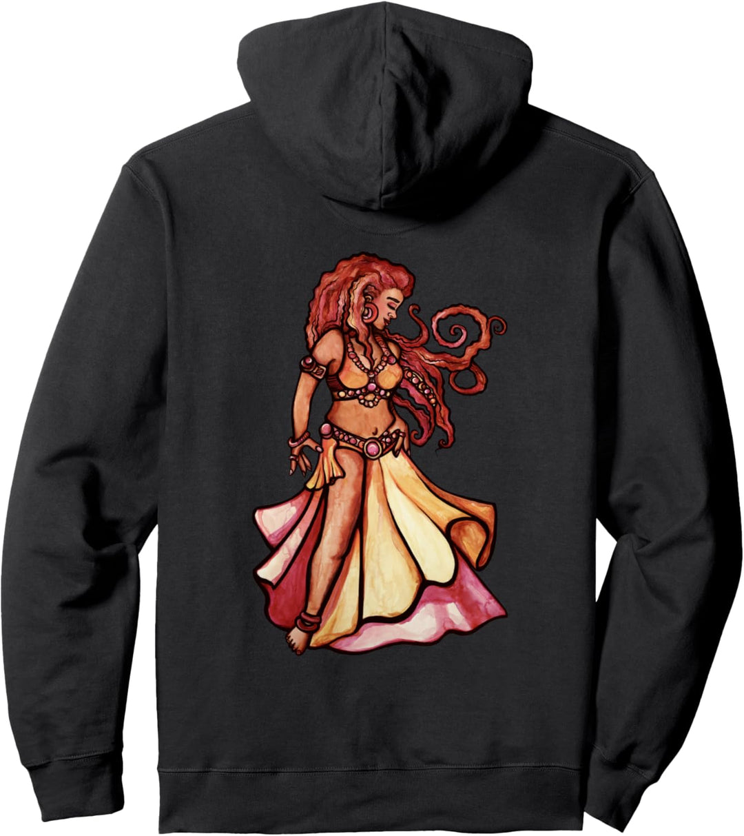 Autumn Moon Belly Dancer Pullover Hoodie