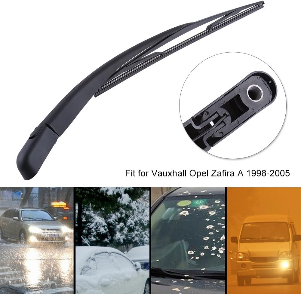 Qiilu Auto hinten Fenster Windschutzscheibe Windschutzscheibe Wischerarm + Klinge für Vauxhall Opel
