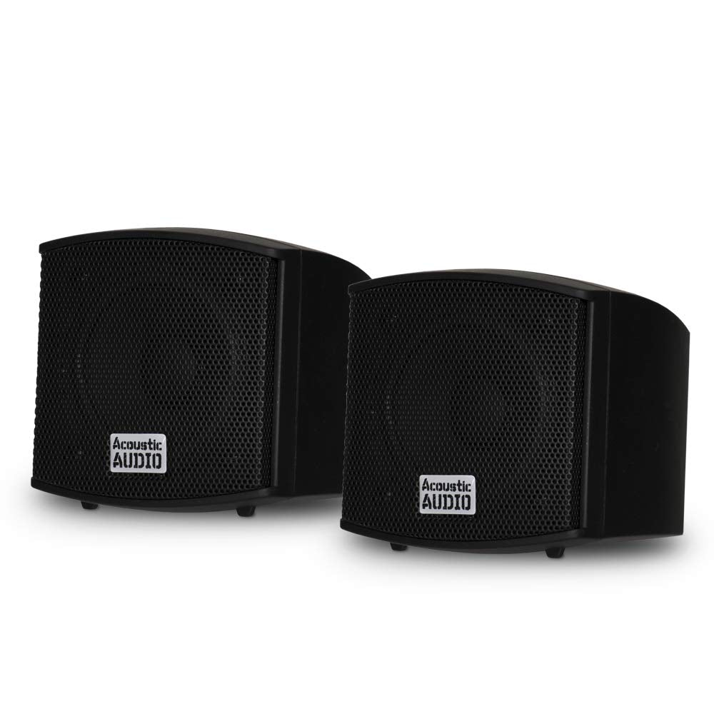 Acoustic Audio AA321B Einbaulautsprecher für den Innenbereich, 400 W, Schwarz Einzeln schwarz