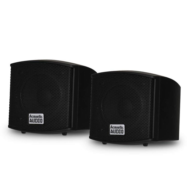 Acoustic Audio AA321B Einbaulautsprecher für den Innenbereich, 400 W, Schwarz Einzeln schwarz