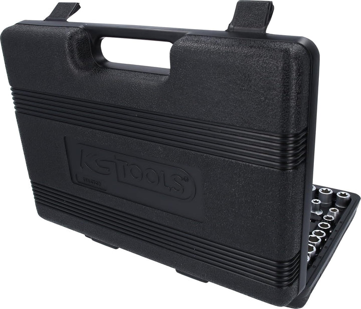 KS Tools 911.0708 1/4 Zoll + 1/2 Zoll Steckschlüssel-Satz | inklusive 2 Umschaltknarren, 45-Zahn | m