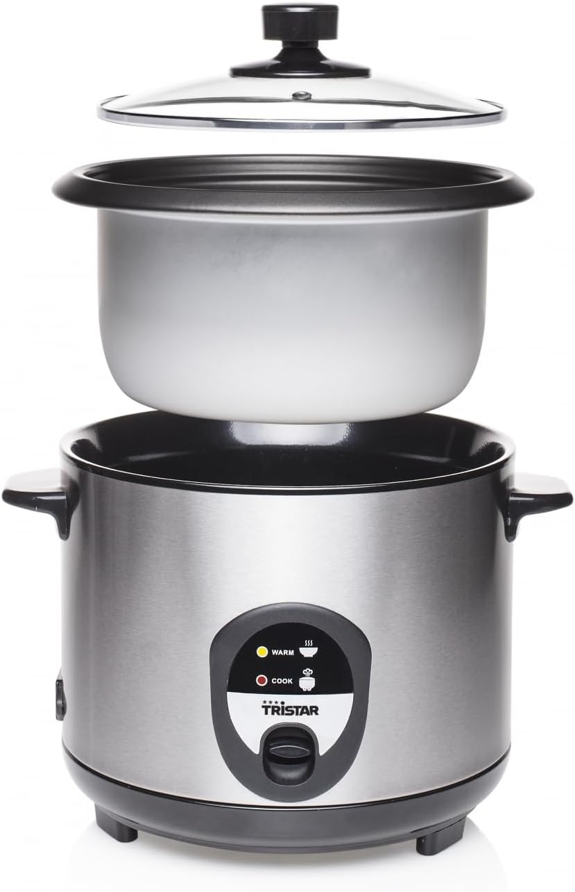 Tristar Reiskocher, 1,5L, Reis für bis zu 10 Personen ohne Anbrennen, Mit Warmhaltefunktion, 500W, S