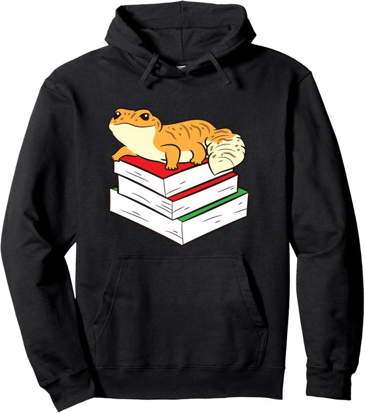 Leopard Gecko Schlafend Auf Bücher Geckos Pullover Hoodie