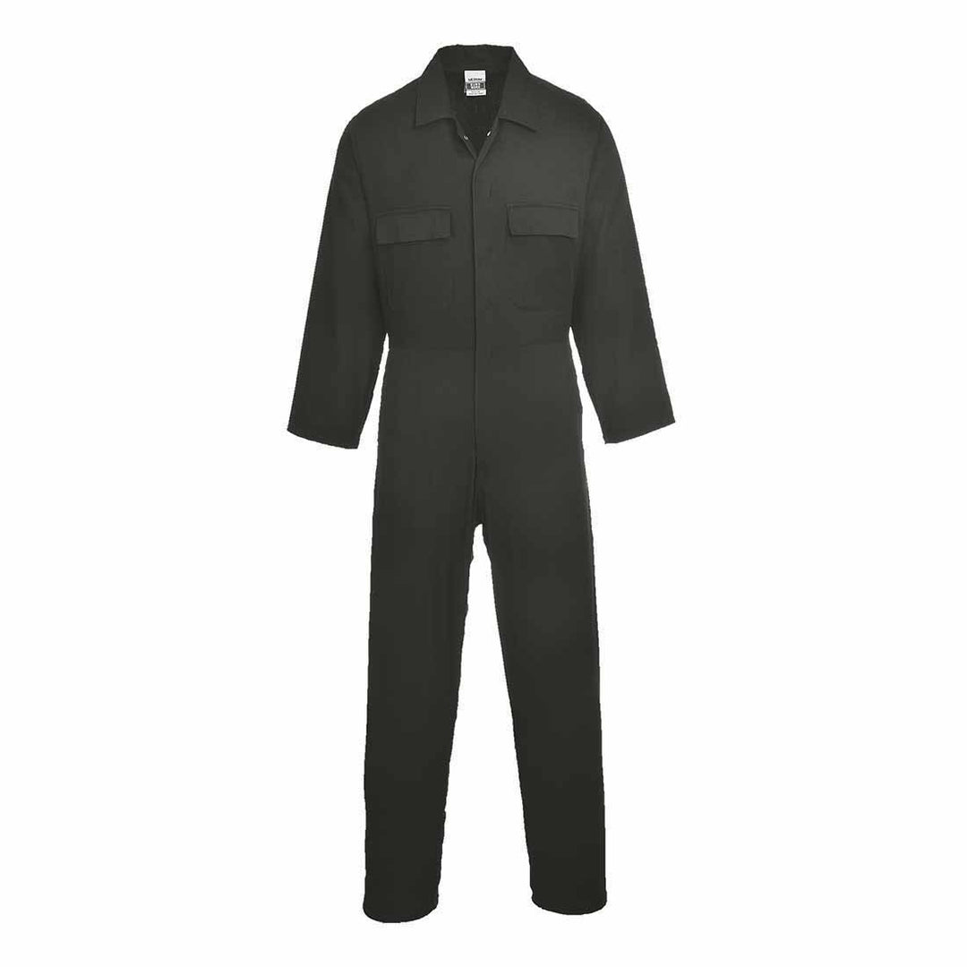 Portwest Euro Baumwoll Overall, Grösse: M, Farbe: Schwarz, S998BKRM Medium Schwarz, Medium Schwarz