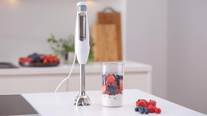 Braun Household Hogar MultiQuick 7 Armmixer, Spritzschutz-Technologie, spülmaschinenfest, BPA-freier