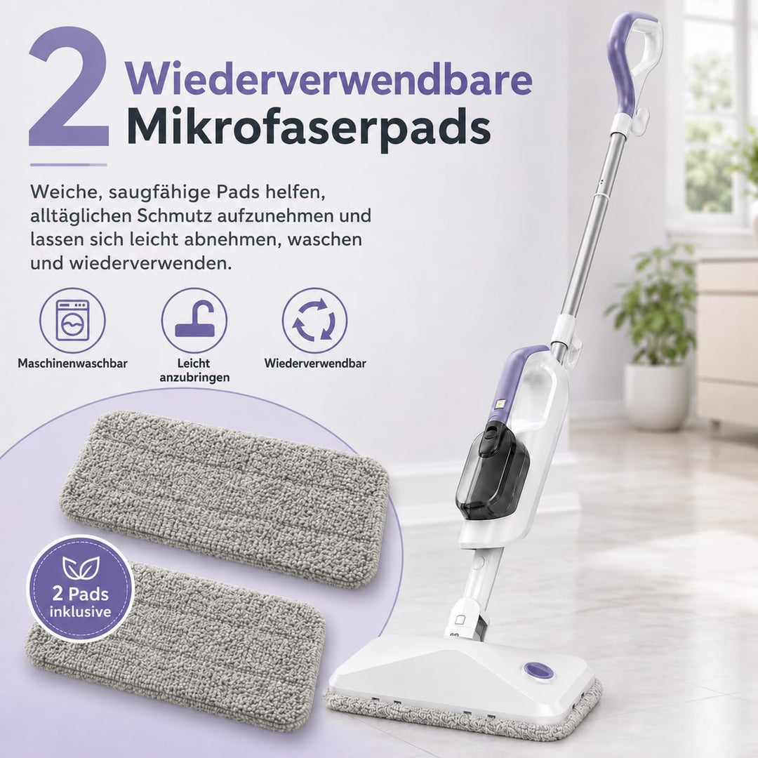 Dampfreiniger Handdampfreiniger, abnehmbar und multifunktional | 470 ml Wassertank, 3 Dampfstufen, D