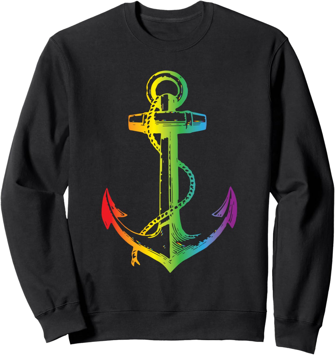 Anker Regenbogen CSD LGBT Farbe Lesbe Homosexualität Sweatshirt