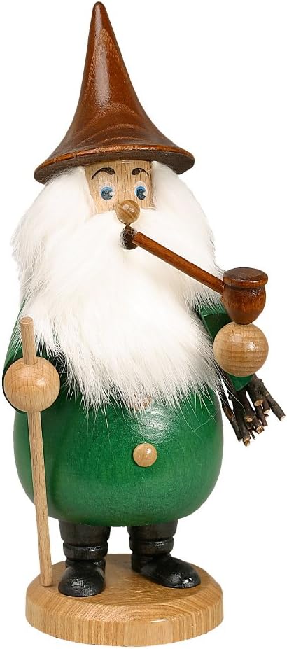 DWU Original Erzgebirgischer Räuchermann® Wichtel Wurzelzwerg Reisigsammler - inkl. Original Crotten