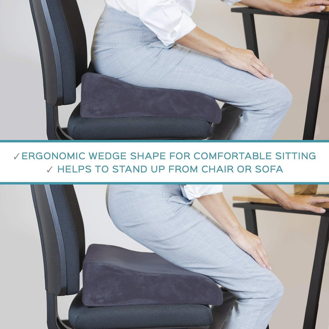 bonmedico Sitzkissen orthopädisch - Ergonomisches Memory Foam Kissen für Bürostuhl, Auto, Rollstuhlk