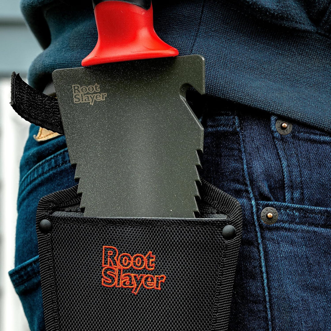 Radius Garden 17011 Root Slayer Carbon Stahl Hand Schaufel und Halfter rot Trowel/Holster, Trowel/Ho