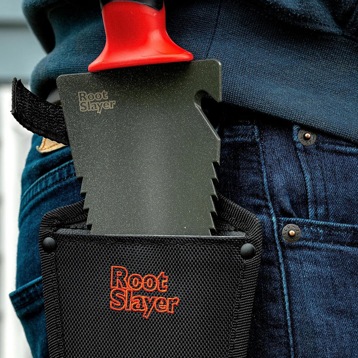 Radius Garden 17011 Root Slayer Carbon Stahl Hand Schaufel und Halfter rot Trowel/Holster, Trowel/Ho