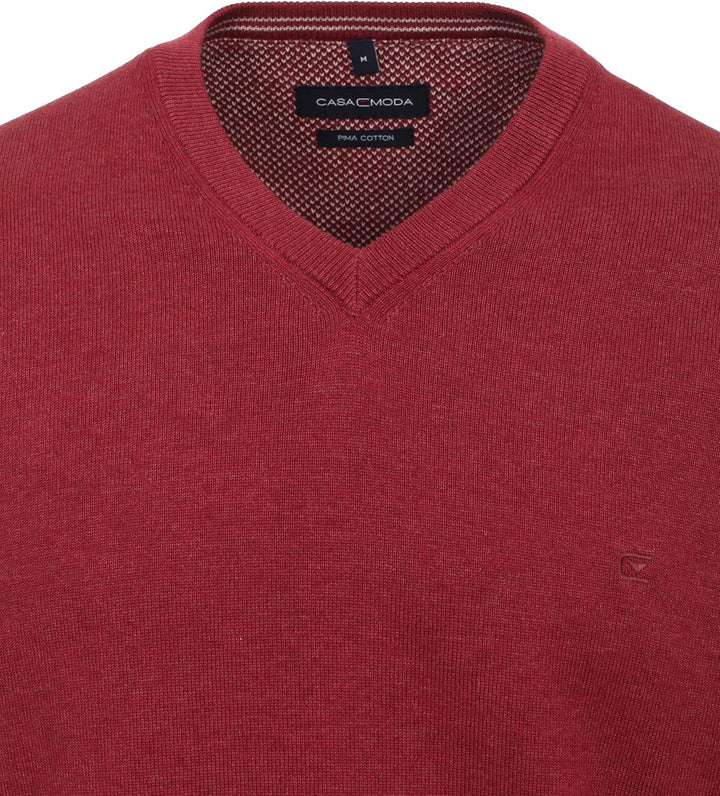 Casa Moda - Herren Pullover mit V-Ausschnitt (004430) L Bordeauxrot, L Bordeauxrot