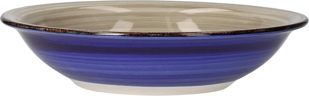 6-TLG. Tellerset Malaga | Bunte Suppenteller tief | 650 ml | Ø 21.5 cm | Salatteller rund | Servier-