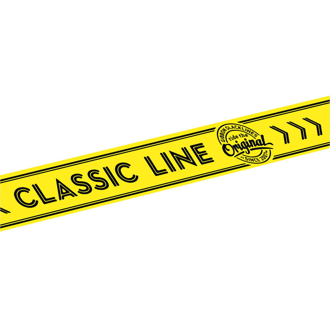 Gibbon Slacklines Classic-Webbing für das Slackrack Classic oder Fitness, Farbe: gelb, Länge 4,5m, B