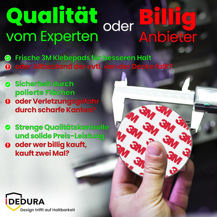 Rauchmelder Magnethalter 10er Set mit extra starken Klebepads - ohne Bohren und Schrauben - Magnetha