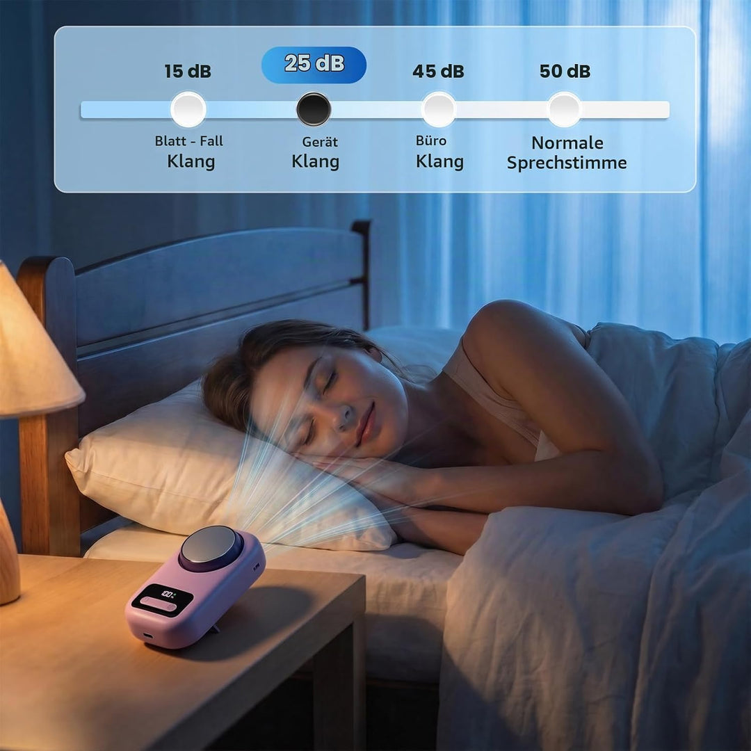 Morelax Tragbarer Mini Ventilator Hand mit Eiskühlung &amp; Digitalanzeige, USB-C,5 Stufen Lila-taro, Li