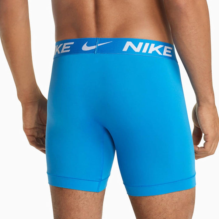 Nike Herren Essential Micro Boxershorts, 3er-Pack, Schwanrz/Grau/Blau, Medium, M Schwanrz/Grau/Blau