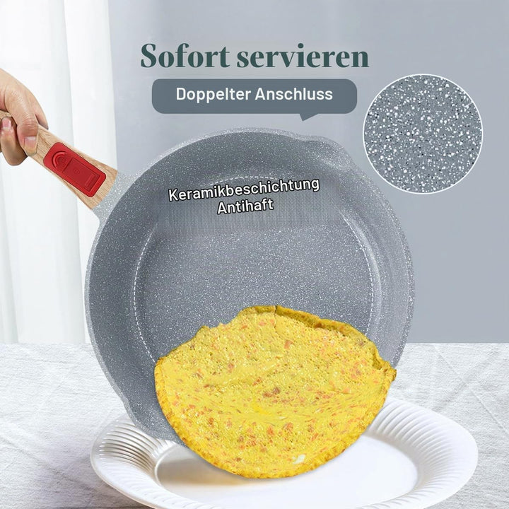 AIKENBBKK keramik pfanne 20 cm, Antihaft Keramikbeschichtung Bratpfanne 20 cm mit Abnehmbarer Griff,