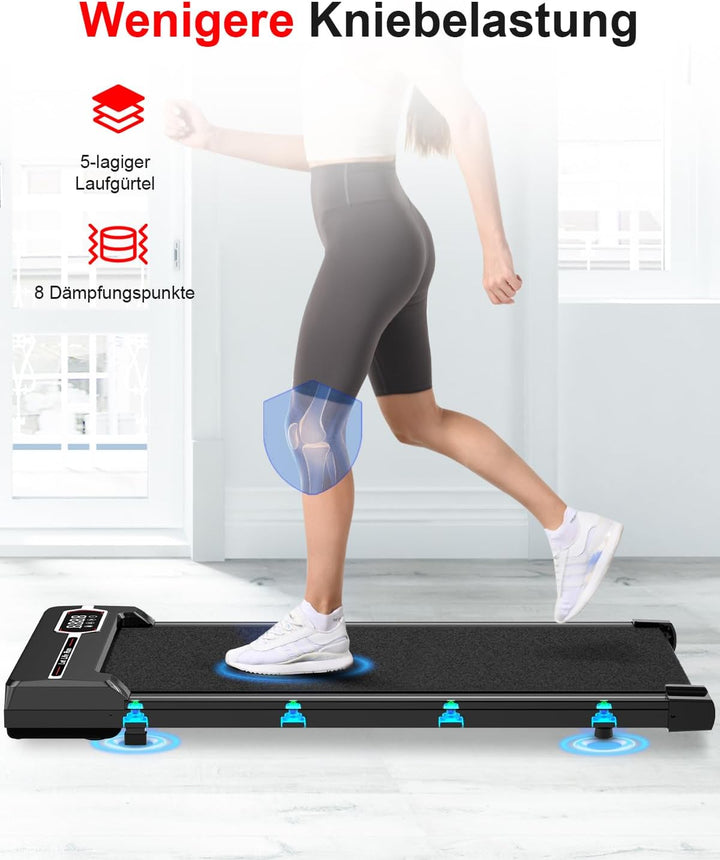 Dskeuzeew Walking Pad Laufpad - Laufband für Zuhause Gehband Walkpad Lauf Laufbänder Schwarz, Schwar