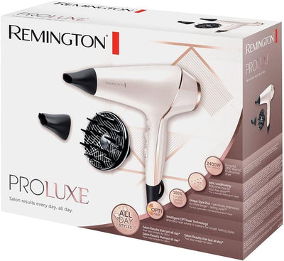 Remington Haartrockner Profi Ionen PROluxe (2400W, 150km/h, 3 Stylingaufsätze, OPTIheat-Technologie