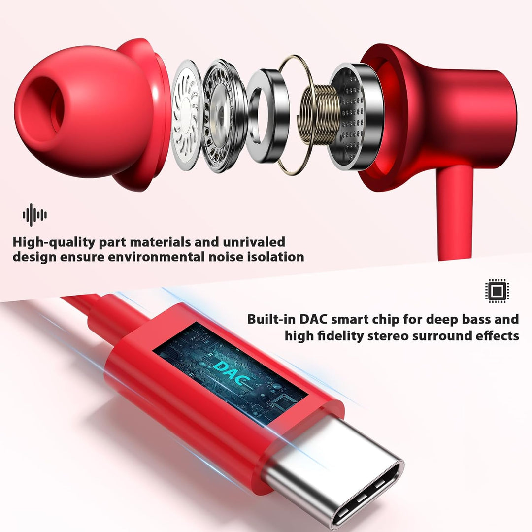 USB C Kopfhörer für Samsung Galaxy A36 A56 A26 A17 A54 A34 A35 A55 S25 Pixel 10 9 8 Pro Kopfhörer mi