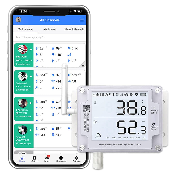 UbiBot GS1-A | drahtloser Temperatur- u. Feuchtigkeitssensor mit App- u. E-Mail-Benachrichtigungen,