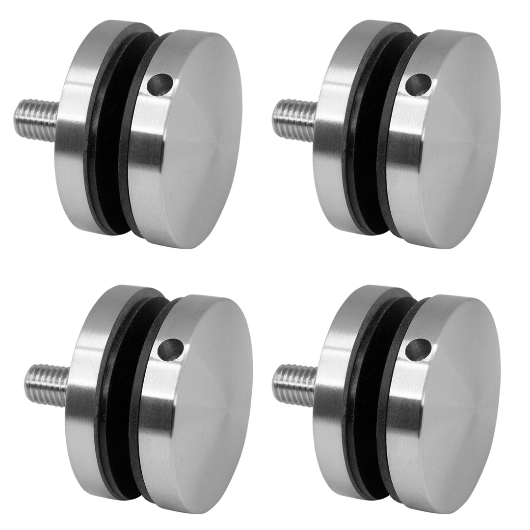 PRIOstahl Glaspunkthalter Punkthalter Glashalter x 4 Halter mit M10 Schraube + Gummieinlagen für Gla