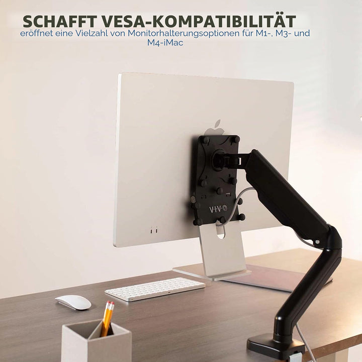 VIVO VESA-Adapterplatten-Halterungs-Kit für M1 iMac-Serie, VESA bis 100 x 100, Schwarz, Mount-MACM1
