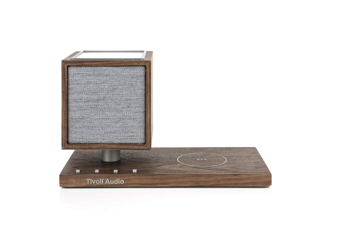Tivoli Audio 'Revive' - Bluetooth-Lautsprecher mit kabellosem Ladegerät und Lampe (Walnuss/Grau), Wa