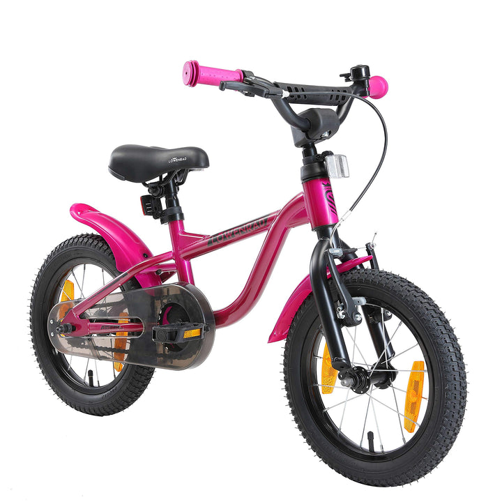 Löwenrad Kinderfahrrad für Jungen und Mädchen ab 3-4 Jahre | 14 Zoll Kinderrad mit Bremse | Fahrrad