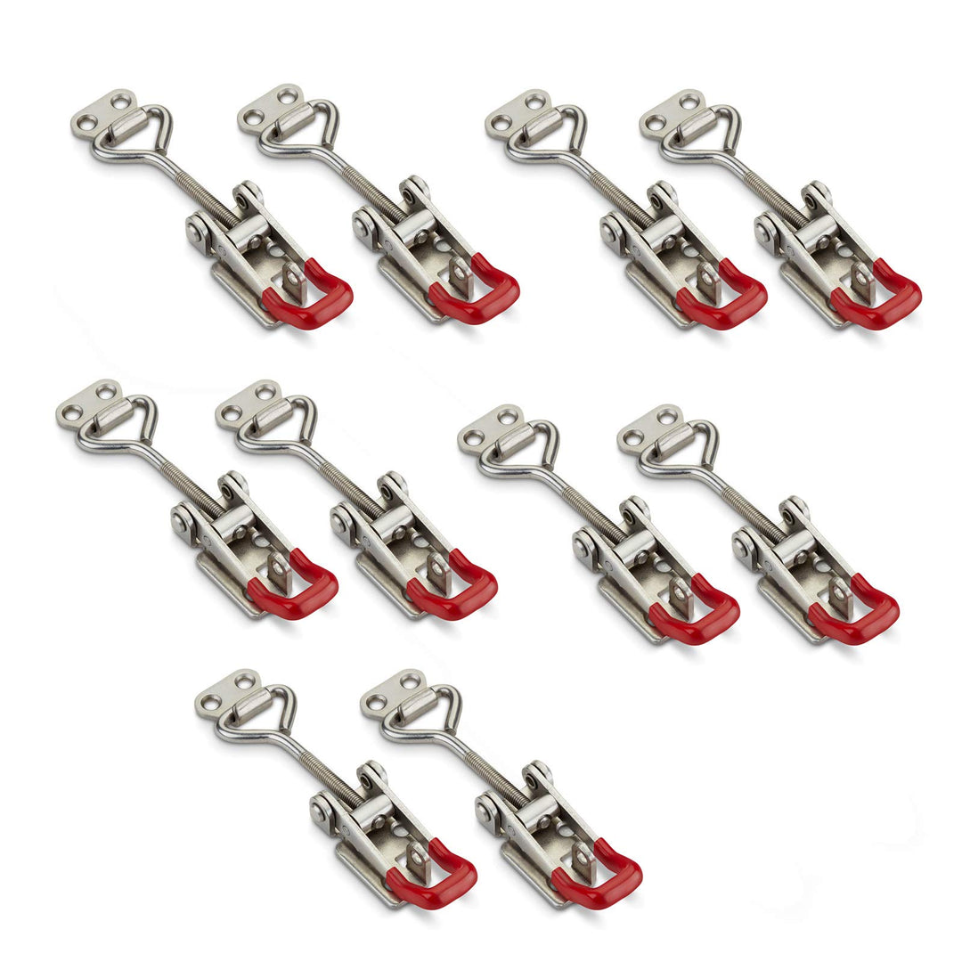 10er Set JUNKER Spannverschluss M6 (Haltekraft 220kg, abschliessbar) Edelstahl SS304 verstellbarer S