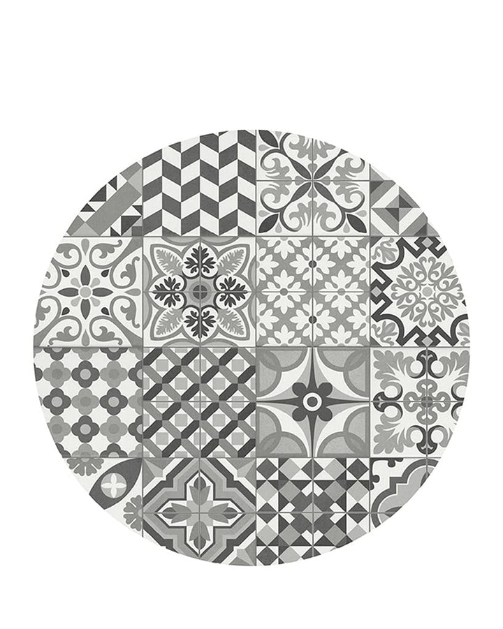 Vilber, Toledo Vinyl-Teppich, rund, Farbe 05, Durchmesser 78 cm 78 cm diámetro Schwarz / Grau - 05,