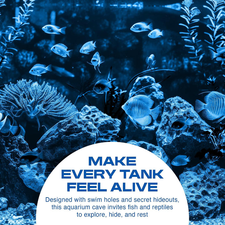 Penn-Plax Castle Aquarium-Dekoration, handbemalt mit realistischen Details, über 36,7 cm hoch, Teil
