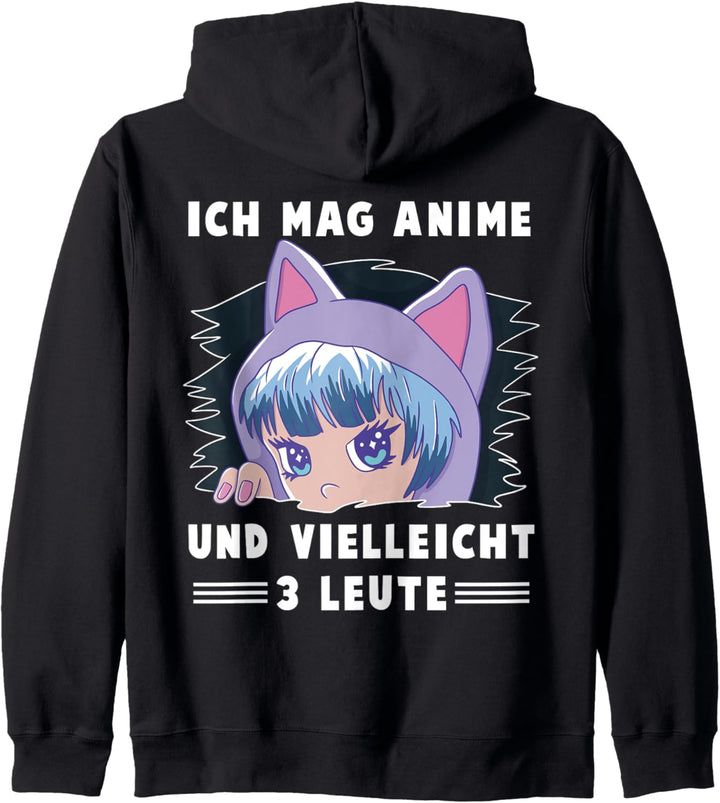 Ich mag Anime und vielleicht 3 Leute Kawaii anime Mädchen -B Kapuzenjacke