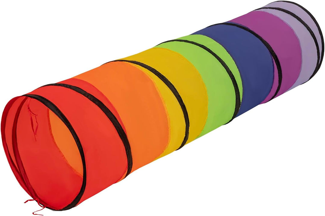 Selonis Pop-Up Tunnel Mit 900 Bälle Für Kinder Krabbel Spieltunnel, Mehrfarbig:Gelb/Grün/Blau/Rot/Or