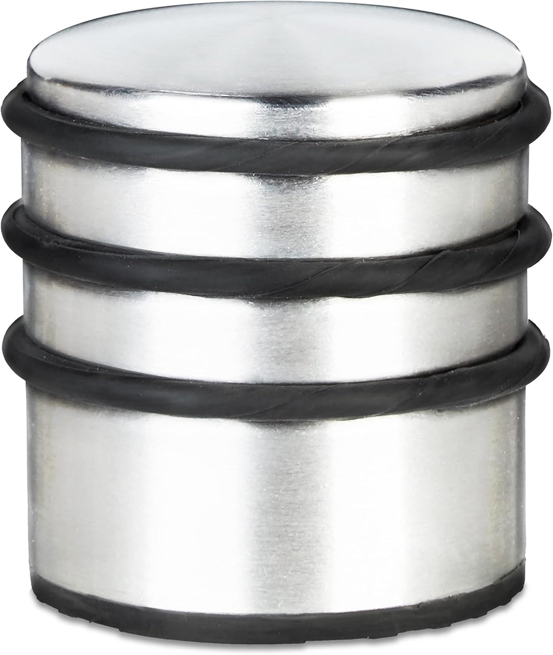 12x Türstopper, Türfeststeller, Türpuffer, Edelstahl, hoch, schwere Türen, Gummischutz, H x D: 7,5 x