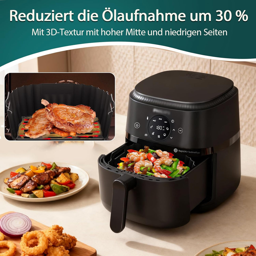 Heissluftfritteuse Silikonform für Philips 2000 Series 4,2L NA229/00, Airfryer Silikonform für Phili