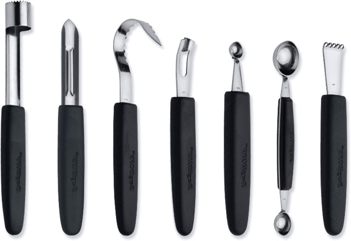 Berghoff Garnierset in Falttasche 8-teilig, Edelstahl, Polypropylene, schwarz
