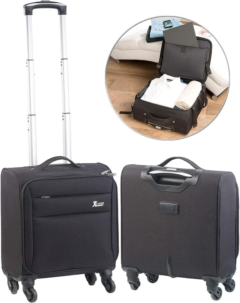 Xcase Pilotenkoffer: Business-Trolley, Notebook-Fach, 4 Leichtlauf-Rollen, 21 Liter, 2,3 kg (Aktenko