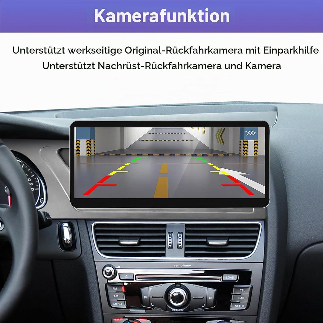 Road Top 12,3 Zoll Autoradio Drahtlos CarPlay Touchscreen für Audi A4 A5 2009-2015 Jahr mit 2GMMI, A