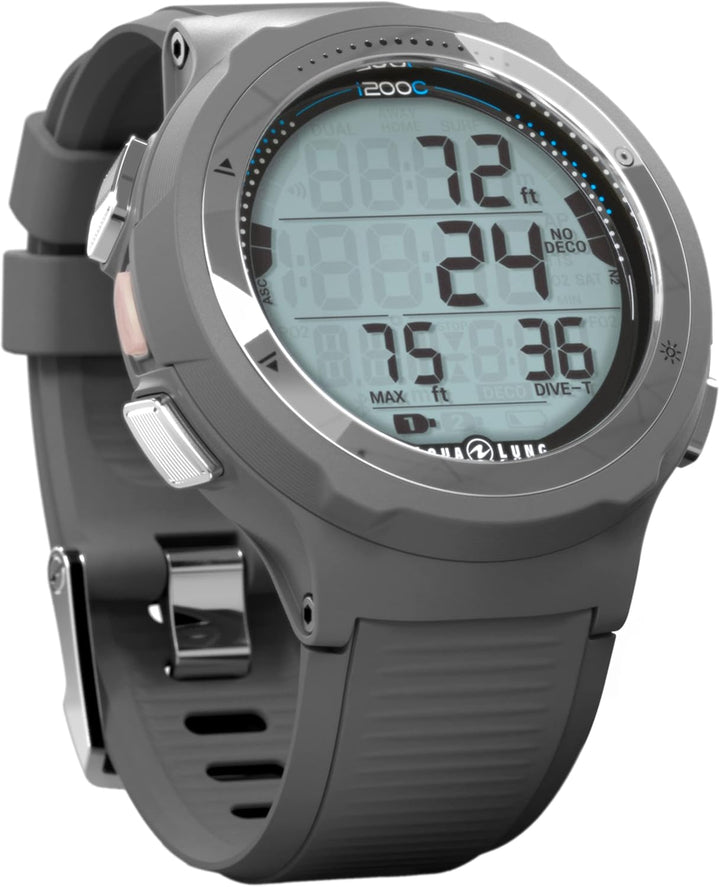 AQUALUNG Unisex-Adult I200c Dekompressionstauchcomputer, Charcoal, Standard Size EU