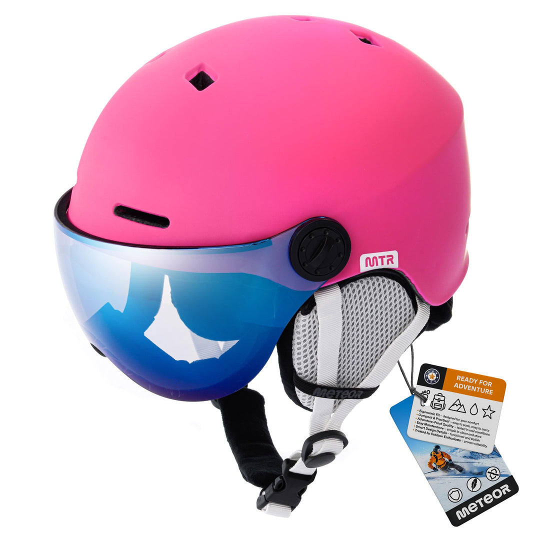 meteor Skihelm Kinder Snowboard Helm Herren Ski Helmet fur Mädchen Jungen Skihelm Damen L (58-61cm)