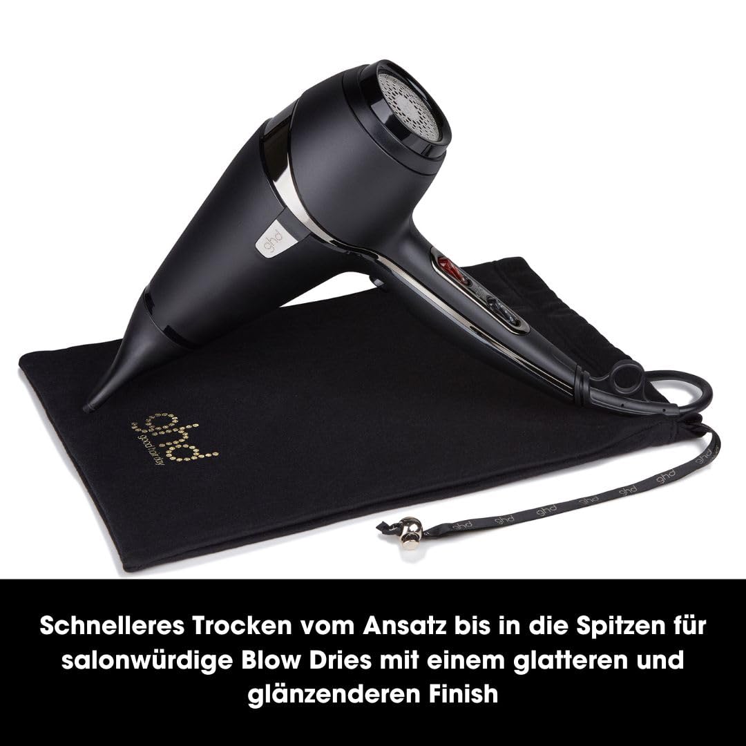 ghd air Haartrockner, professioneller, leistungsstarker Föhn mit Ionen-Technologie, schwarz ghd air