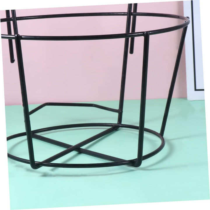 Happyyami 2 Stück Schwarze Metallbügel Metallregalhalterungen Pflanzentöpfe Blumentopfbügel Schiene