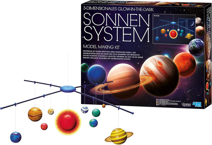 HCM Kinzel 4M Leucht-Sonnensystem Mobile Bastelset - Kreatives Wissenschaftsprojekt für Kinder - Per