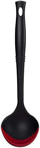 Le Creuset Schöpflöffel Premium Edge, Silikon/Nylon, Kirschrot, 93100400060008, Schöpflöffel