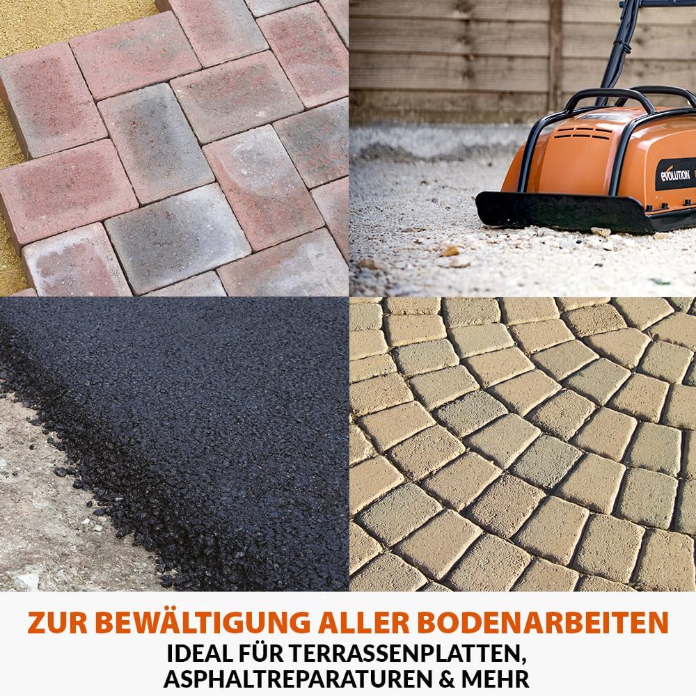 Evolution Power Tools H320-E Hulk Elektro Elektro-Vibrationsstampfer, Rüttler, rüttelplatte - Ideal